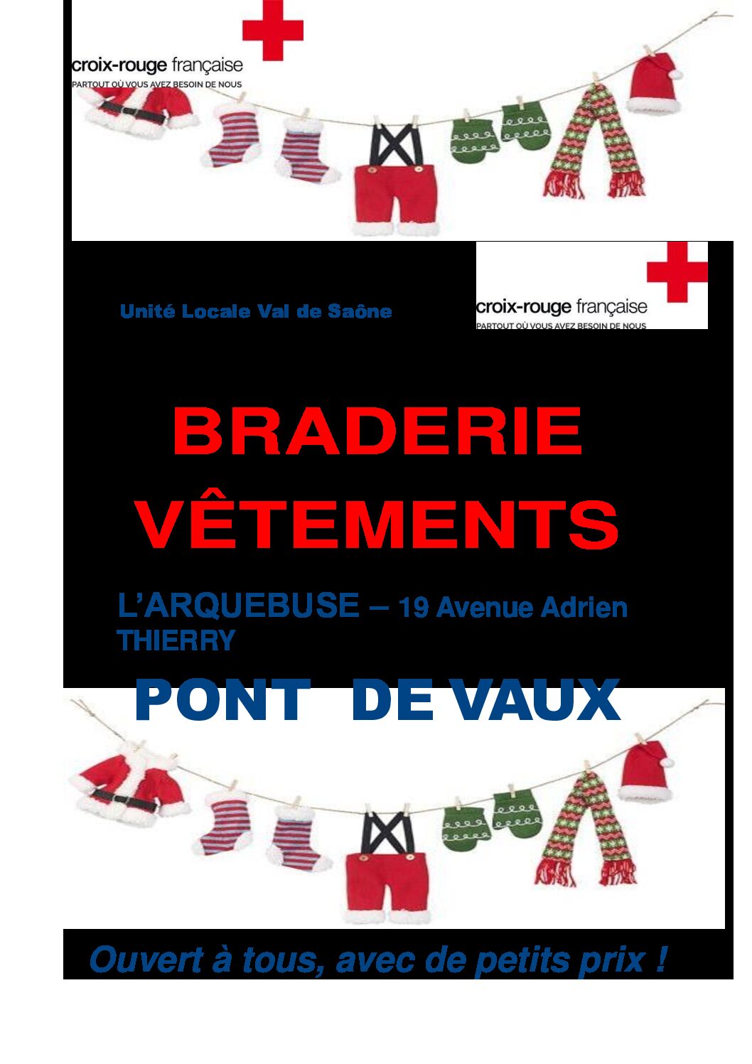 BRADERIE DE LA CROIX ROUGE LES 12 ET 13 MAI