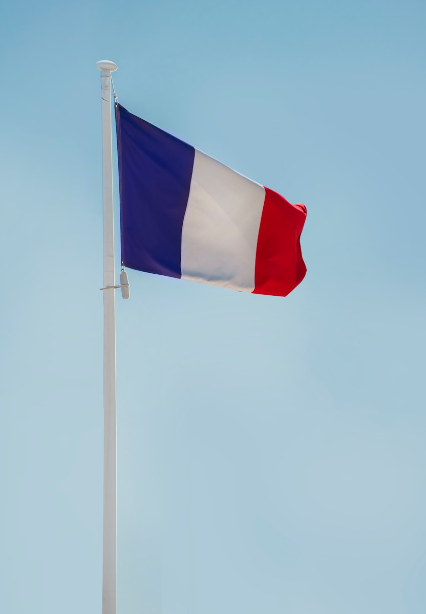 a flag on a pole